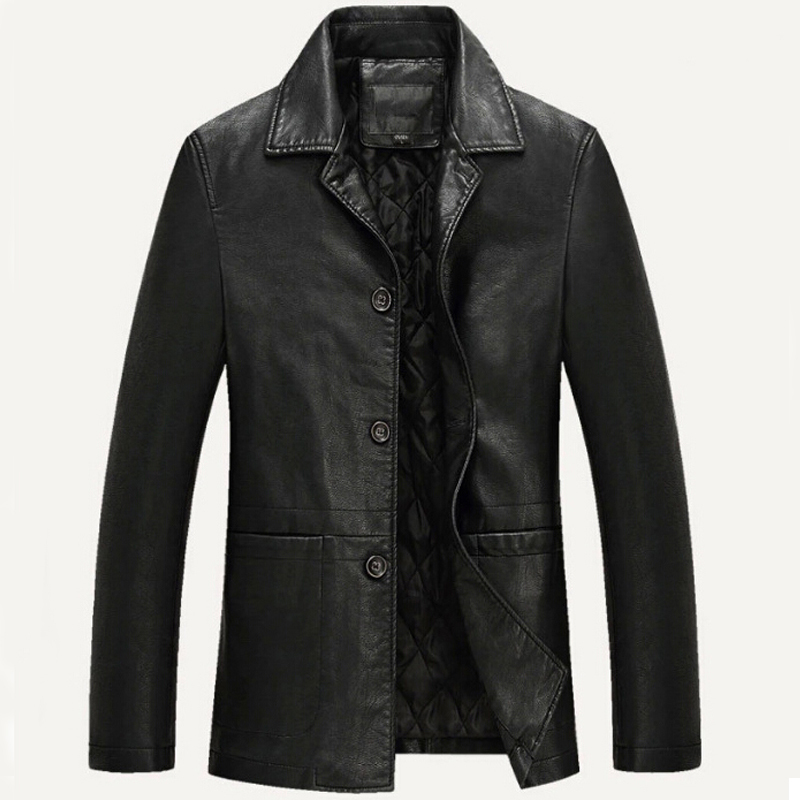 2017NEW 고품질의 봄 패션 남성 가죽 자켓 jaqueta de couro masculino 부드러운 가죽 자켓 남성 코트 플러스 사이즈 4XL/2017NEW High quality spring fashion male leather jacket jaqueta